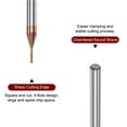 thumbnail image 4 of 2uds Cuadrado Nariz Extremo Molino 4mm Vástago 1mm x 6mm AlTiSin Recubierto Sólido Carburo 4 Flautas Extra Largo Fresado para Inoxidable, 4 of 6
