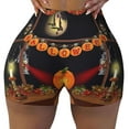 thumbnail image 2 of Picia Halloween Decoration Printed Workout Shorts for Women Seamless Scrunch Butt Lifting High Waisted Yoga Gym Booty Running Moisture-wicking Short Pants-Large, 2 of 9