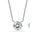 thumbnail image 4 of Charmsy White Round CZ Pendant Chain Necklace for Women 18 Inches, 4 of 5