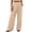 Beige, variant on Women’s Wide Leg Dress Pants Pull on High Waist Pleated Office Trousers Loose Casual Business Work Bottoms with Pockets XL
