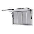 thumbnail image 3 of Concession Stand Serving Window with Awning Door, 45x30 inches Food Truck Service Awning with Sliding Screened Mesh, 3 of 10