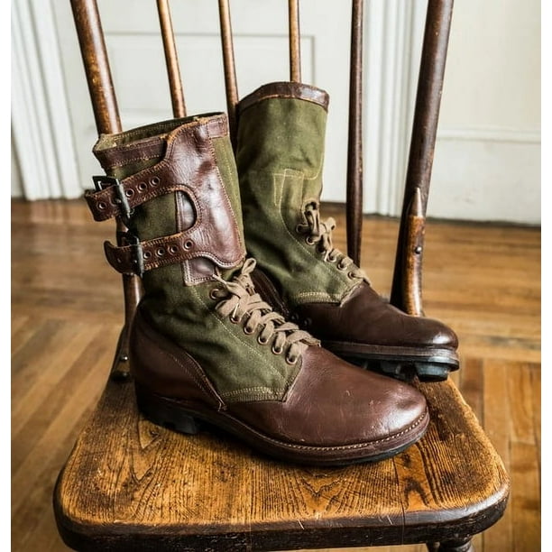 Botas militares, botas Martin, botas Chelsea planas de color empalmado, botas para hombre, talla grande