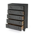 thumbnail image 4 of Butler Specialty Company Bar Harbor 5 Drawer Raffia Dresser - Charcoal Gray, 4 of 8