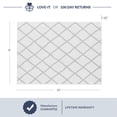 thumbnail image 2 of BELLEZE Parma Diamond Trellis Area Rug Cozy Soft Plush Shag Rug, 8x10 Feet, Ivory White, 2 of 7