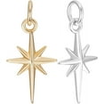 thumbnail image 6 of 12Pcs Gold/Silver North Star Charms Polaris Star Pendants Charms with Jump Rings 10x17mm DIY, 6 of 9