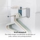 thumbnail image 5 of Colgador de ropa montado en la pared de plástico impermeable para el hogar, abrigo de baño, soporte de secado de ropa, gancho sin perforaciones Almacenamiento y organización del hogar Blanco Wosthever HA064838-01B, 5 of 6