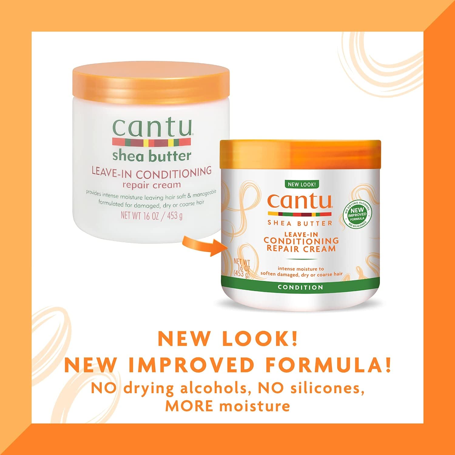 Cantu Leave-in Conditioning Repair Cream, 16 oz (Pack of 6)
