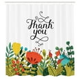 thumbnail image 3 of Ambesonne Floral Shower Curtain, Hand Writing Thank You, 69"Wx84"L, Multicolor, 3 of 5