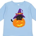 thumbnail image 4 of Inktastic Halloween Cat, Black Cat, Witch Hat, Pumpkin Boys or Girls Long Sleeve Toddler T-Shirt, 4 of 5