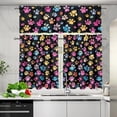 thumbnail image 5 of Dog Paw Print Valance Curtains Set for Windows Kitchen Valances Window Treatments for Kitchen Bathroom Bedroom Home Decor Curtain Luxury European Style Valance, 5 of 6