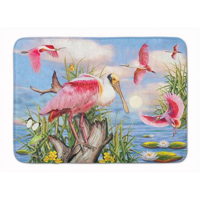 Carolines Treasures PRS4036RUG Tapis en Mousse à Mémoire de Forme Lavable en Machine 19 x 27 Po. Roseate Spoonbill