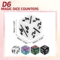 thumbnail image 2 of 24Pack Magic Dice Counters, Acrylic D6 Life Counter Tokens Dice Set 4 Colors, 2 of 6