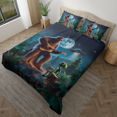 thumbnail image 3 of Lotusprinthandmade Bigfoot And UFO Bedding Set (Made in Vietnam) (88x88), Cozy And Stylish Cryptid-Inspired Comforter, 3 of 5
