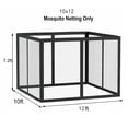 thumbnail image 3 of Wilk Gazebo Universal Replacement Mosquito Netting, 10' x 12' Outdoor Netting Screen 4-Panel Sidewall Curtain with Zipper, 3 of 6