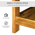 thumbnail image 5 of Outsunny 36" Outdoor Coffee Table 2-Shelf Acacia Wood Rectangular Buffet Storage Organizer Natural Finish Teak Patio, Deck, Lawn, Garden, 5 of 9