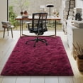 thumbnail image 3 of Javonne Fluffy Burgundy Red Rugs for Bedroom, 4x6 Ft Area Rug for Living Room, Soft Shaggy Plush Cute Floor Carpet for Boys Kids Girls Bedroom, Non Slip Carpets for Home Decor, 3 of 8