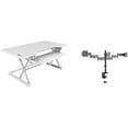 thumbnail image 1 of Pemberly Row Ensemble Convertisseur/moniteur Triple pour Bureau Assis-Debout Réglable de 46 Pouces - Blanc, 1 of 8