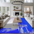 thumbnail image 3 of 8'x10' Area Rugs, Blue Purple Grey Indoor Outdoor Area Rug for Living Room Bedroom, Modern Geometric Oil Painting Abstract Washable Bathroom Rugs Kitchen Floor Carpet Mats Home Decor Aesthetic, 3 of 8