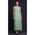thumbnail image 2 of Bimba Robe de Soirée Longue Maxi à Bretelles Spaghetti Dos Nu Imprimé Floral en Rayonne pour Femmes - Très Grande Taille, 2 of 4