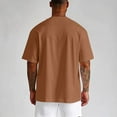 thumbnail image 4 of Razzly Tee Shirt Shirt Men Casual Big Tall T Shirts for Men Casual T Shirts for Men Mens Sweatpants Soft T Shirts Men's Tees Bulk T Shirts for Men Big T Shirt Men Small Shirts Tall T(Coffee,2XL), 4 of 5