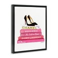 thumbnail image 2 of Stupell Industries Glam Pink Fashion Books Black Pump Hells Jet Black Framed Floating Canvas Wall Art, 24x30, by Amanda Greenwood, 2 of 5