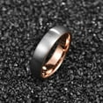 thumbnail image 3 of Men /Women 6mm Tungsten Engagement Ring Rose Gold Two Tone Brushed Finish Tungsten Carbide Wedding Band Ring Comfort Fit Size 7-12, 3 of 4