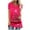 Hot Pink, variant on Aofany Plus Size Christmas Shirts for Women Xmas Tree Print Holiday Tops Short Sleeve Crewneck Tunic Blouses