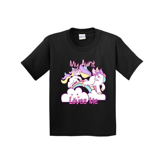 Inktastic My Aunt Loves Me Unicorn Youth T-Shirt