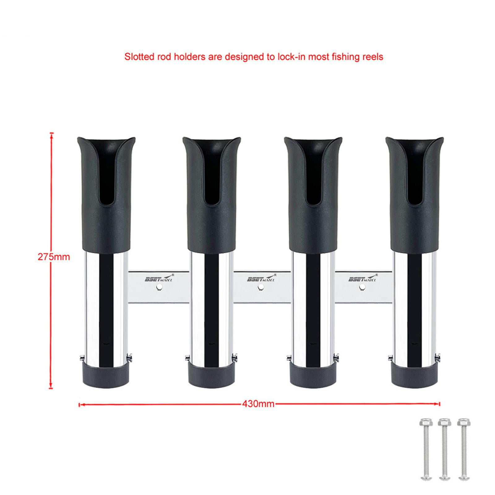 316 Stainless Steel Four Hole Bucket Rod Holder Wall Mount Boat Fishing Rod  Rack black - Walmart.com