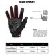 thumbnail image 5 of Guantes de moto KEMIMOTO para hombre con pantalla táctil para ciclismo, color rojo L, 5 of 6