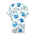 thumbnail image 6 of QETYUW Womens Floral Print Tshirts Plus Size Short Sleeve Shirts Loose Fit V Neck T-Shirts Summer Casual Lightweight Tunic, 6 of 6