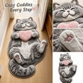 thumbnail image 2 of Cartoon Cat Faux Sheepskin Rug with Plush Texture and Heart Detail, Fluffy Bedroom Rug for Girls Rooms and Nurseries, Cute Room Decor Aesthetic Floor Mat 1 Pc, 2 of 5