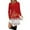 Watermelon Red, variant on Women's Fashion Casual Dress with Pockets, Decorative Buttons, Christmas Prints, Round Neck and Long Sleeves for Practical Holiday Wear,Wine,L