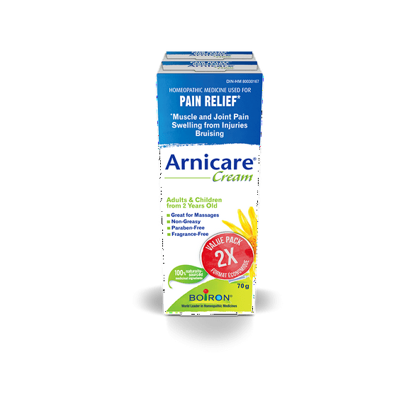 Boiron Arnicare Muscle & Joint Cream – Homeopathic Medicine for Pain Relief, 140g (2 x 70g Tubes)