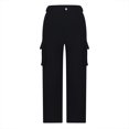 thumbnail image 6 of Dianli Women's Cargo Hiking Pants Lightweight Outdoor Solid Straight Fit Cargo Pants High Waist Baggy with Flap Pocket Wide Leg Parachute Pants Loose Fashion Comfortable Cargo Pants Gift on Clearance, 6 of 6