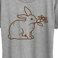 thumbnail image 3 of Instant Message - Bunny With Flower - Women's Short Sleeve Graphic T-Shirt, 3 of 6