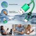 thumbnail image 5 of USB C Charger Fast Charging, 2.1A Dual Port Type C Charger Block with 2pcs Type C Cable 6FT, USB C Brick Cube Wall Charger Adapter Plug Charger Station Power Base Phone Charger Cords, Green, 5 of 7