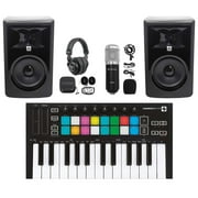 Music Production Kit (2) JBL 306P 6" Studio Monitors+Controller+Headphones+Mic