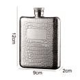 thumbnail image 2 of Frasco de cadera con embudo, frasco de bolsillo curvo de acero inoxidable 304 de grado alimenticio para licor | En caja de regalo, 2 of 5