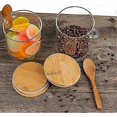 thumbnail image 5 of Glass Food Airtight Canister Castor Wooden Twist Lid Kitchen Candy Storage Tank Jar Bamboo Food Cont, 5 of 5