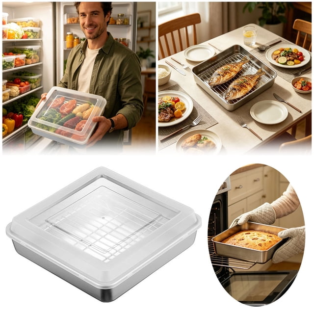 Tong Stainless Steel Food Storage Containers Airtight Kitchen Keep Fresh With Lids For Meal Prep Pantry Organization