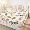 thumbnail image 3 of Homewish Farmhouse Horse 4-Piece Full Size Sheets For Teens Boys Girls,Western Cowboy Cowgirl Bed Sheets,Retro Vintage Lightweight Sheet Sets,Breathable Home Decor, 3 of 7