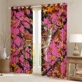thumbnail image 2 of Feelyou Rustic Deer Elk Curtains Pack of 2 (42x84 Each), Branches Plant Curtains Blackout, 2 of 6