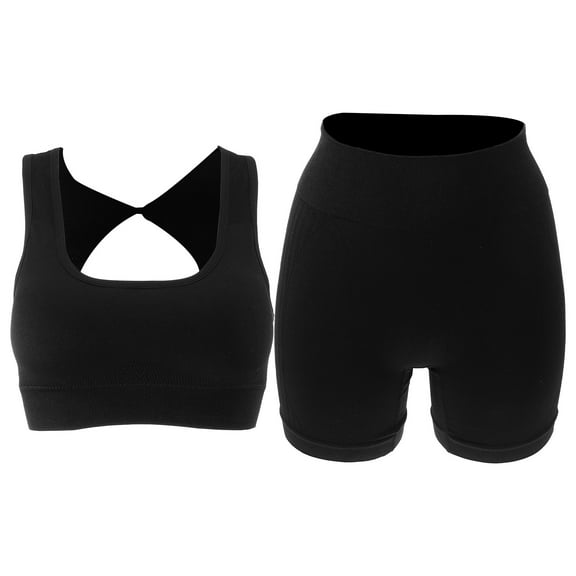 1 Set Workout Set Women Gym Clothes Workout Clothes Workout Outfits Sports Shorts Bra Set S/M