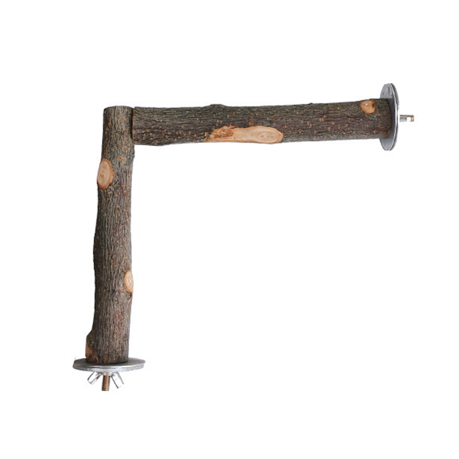 SEFUONI Bird Perches Natural Wood Stand Lshaped Bar Bird Cage Grinding Claw for Cockatiels