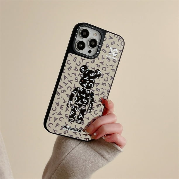 casetify Funda De Oso Violento Espejo De Letra Lateral Para iPhone 11 12 12Pro 12ProMAX 13 13Pro 13ProMAX 14Pro 14plus 14 Pro MAX Apple