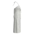 thumbnail image 3 of Vestido George para Mujer, Escote Halter con Cintas Ajustable, Estampado Flores Blanco Talla G, 3 of 4