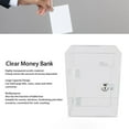 thumbnail image 3 of Clear Money Saving Bank, Large Capacity Transparent Acrylic Tip Box for Kids Adults with Ballot Function for Events, 3 of 7