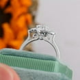 thumbnail image 2 of solitaire jewels 1CT Round Moissanite Art Deco Engagement Ring For Women, 18K White Gold, 2 of 7