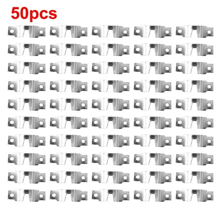 

Lierteer 10/50PCS Photo Frame Hardware Hook Silver Horizontal Straight Strip Hanger 50PCS